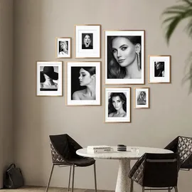 luxuskollektion A3 Aluminum Picture Frame Display with Mats for A4 or