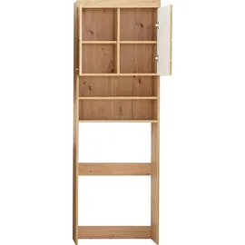 WELLTIME Waschmaschinenumbauschrank WELLTIME "Avena", braun (asteichefarben), B:63cm H:187cm T:24cm, Schränke, Waschmaschinenüberbau - Platz für Waschmaschinen bis 60 cm Breite