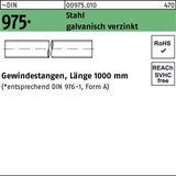 Industrial Quality Supplies DIN 975 Gewindestange VG M12x1000 Stahl galvanisch verzinkt