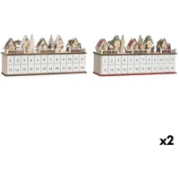 Adventskalender DKD Home Decor Holz 45 x 11 x 23 cm [2 Stück]