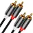 deleyCON Cinch Kabel RCA 1,0m (Extra Dünn & Flexibel)