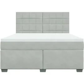 vidaXL Boxspringbett 180 x 200 cm Hellgrau