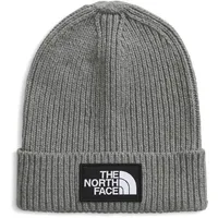 The North Face Kids TNF Logo Box Cuffed Beanie Grau