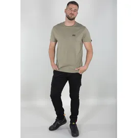 Alpha Industries "Basic T SMALL LOGO", Herren, Gr. S, grün (olive), Obermaterial: 100% Baumwolle, Shirts T-Shirt
