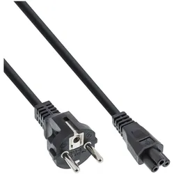 InLine® Netzkabel für Notebook, 3pol Kupplung, schwarz, 1,8m