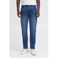 Slim-fit-Jeans BLEND "BHTWISTER JOGG SLIM FIT JEANS NOOS", Herren, Gr. 36, Länge 32, blau (denim middle blau), Denim/Jeans, Obermaterial: 100% Baumwolle, Abriebeffekte, modisch, slim fit knöchellang, Jeans