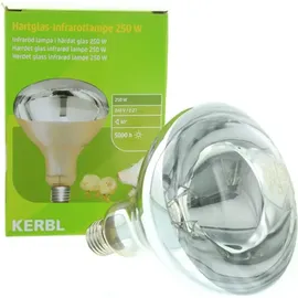 Kerbl Infrarotlampe Klar 250 W, Wörmelampe för Schweine + Geflögel, Stalllampe