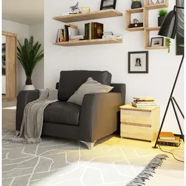abamihome Nachtschrank Akord 40 x 40 x 35 cm Sonoma-Eiche