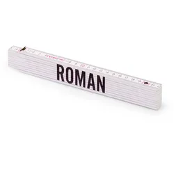 Personalisierter Zollstock ,Metrie 2m Block 52 | mit männlichen Namen Wählen Sie hier einen männlichen Namen:: Roman