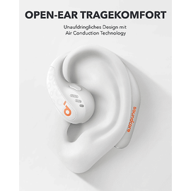 Soundcore BY ANKER AeroFit Pro, Open-ear Kopfhörer Bluetooth Schneeweiß