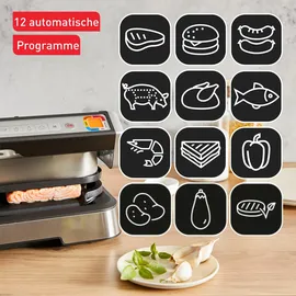 Tefal OptiGrill 2in1 XL 2200 W silber