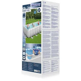 BESTWAY Power Steel Frame Pool Set 488 x 244 x 122 cm inkl. Filterpumpe