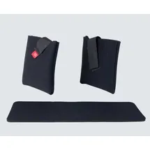 Fahrer Transport-Kratzschutzset für Pedale und Rahmenklemmung, schwarz (1 Set)
