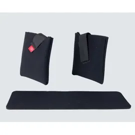 Fahrer Transport-Kratzschutzset für Pedale und Rahmenklemmung, schwarz (1 Set)