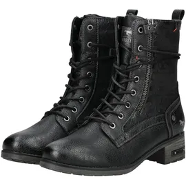 Mustang Stiefelette mit floralem Charme 15M0062002, Größe:38 EU, Farbe:Schwarz | Gr.: 38