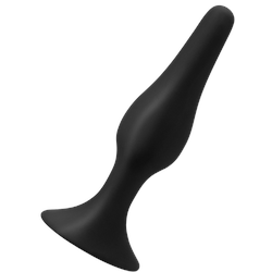 Analdildo aus Silikon, M, 13 cm, schwarz