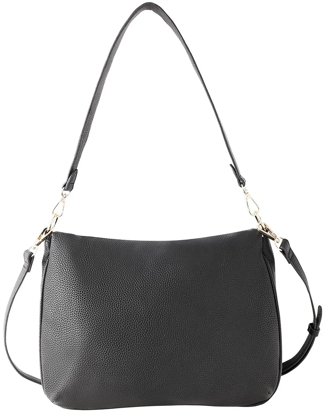 Umhängetasche MARCO TOZZI, Damen, Gr. B/H/T: 32cm x 25cm x 3cm, schwarz, Lederimitat, unifarben, Taschen Umhängetasche, Damen Handtasche, Schultertasche mit Logoschriftzug
