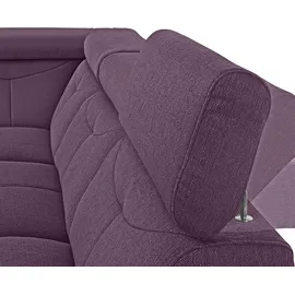 exxpo - sofa fashion "Spring, super bequem und komfortabel mit Armteil- und Kopfteilfunktion", lila (hortensia), B:274cm H:81cm T:206cm, NaturLEDER (echtes Rindsleder) in Sitz und Rücken.