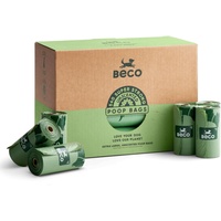 Beco Starke und große Kotbeutel, 540 Beutel (36 Rollen mit je 15 Stück) – geruchlos – Spender kompatibel mit Hundekotbeuteln, grün, BBG-540
