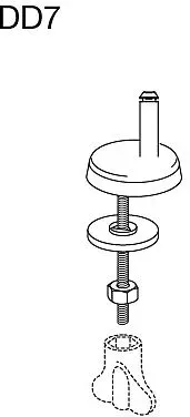 Pressalit Universalscharnier DD7999 Montage von unten, für WC-Sitz Pressalit Code, mit Absenkautomatik