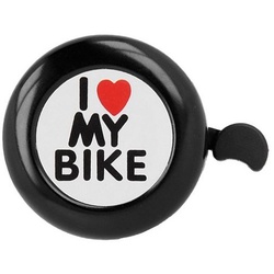 Forever Fahrradklingel Fahrradklingel " I Love My Bike " Lenkrad Fahrradglocke Mountainbike Glocke Klingel Bike Scooter schwarz
