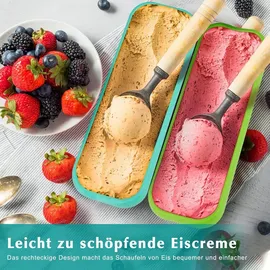 DASIAUTOEM Eisbehälter grün 1,5 l 2-teiliges Set