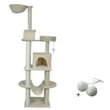 Rohrschneider Katzenbaum Travel mit Spielball, Farbe:beige