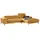 W.Schillig Ecksofa "piedroo, Designsofa mit tollem Sitzkomfort, L-Form", gelb (kurkuma z69), B:303cm H:70cm T:193cm, Longlife Xtra-Leder Z69: Das feinnarbige, gedeckte Softleder Z69 besticht durch seine außergewöhnliche Weichheit im trendigen »Vintage-Look«,