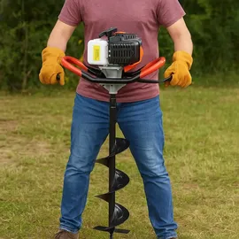 KRAFT&DELE | Erdlochbohrer, mit 4.41 kW, 8000rpm, Motor ohne Bohrkrone, Benzinmotor, Erdbohrer, Pfahlbohrer Motorerdbohrer, für saubere Bohrungen