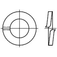Industrial Quality Supplies DIN 127 Federring, FST A 16