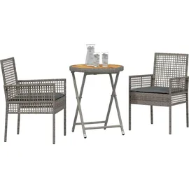 vidaXL Bistroset 3-tlg. Grau