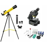 National Geographic Teleskop + Mikroskop Set Linsen-Teleskop Azimutal Achromatisch Vergrößerung 50 bis 100 x