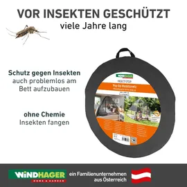 WINDHAGER Pop-up Moskitonetz 140 x 200 cm Anthrazit