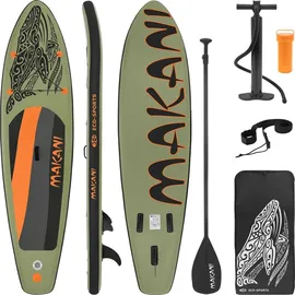 ECD Germany SUP Board Stand Up Paddle Board 320 x 80 x 15 cm olive