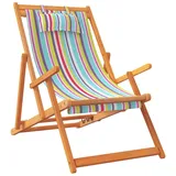 vidaXL Strandstühle 2 Stk. Klappbar Mehrfarbig Stoff