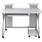 vidaXL Computertisch Weiß 110x52x88,5 cm Holzwerkstoff