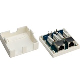 goobay 77635 2-port RJ45 Anschlussdose, CAT 6, STP