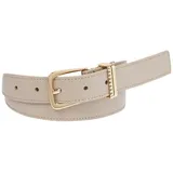 Tommy Hilfiger Ledergürtel TH LUXE 2.5 mit Logoprägung beige|braun 85