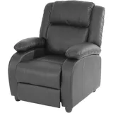 Mendler Fernsehsessel Relaxsessel Liege Sessel Lincoln, Kunstleder ~ schwarz
