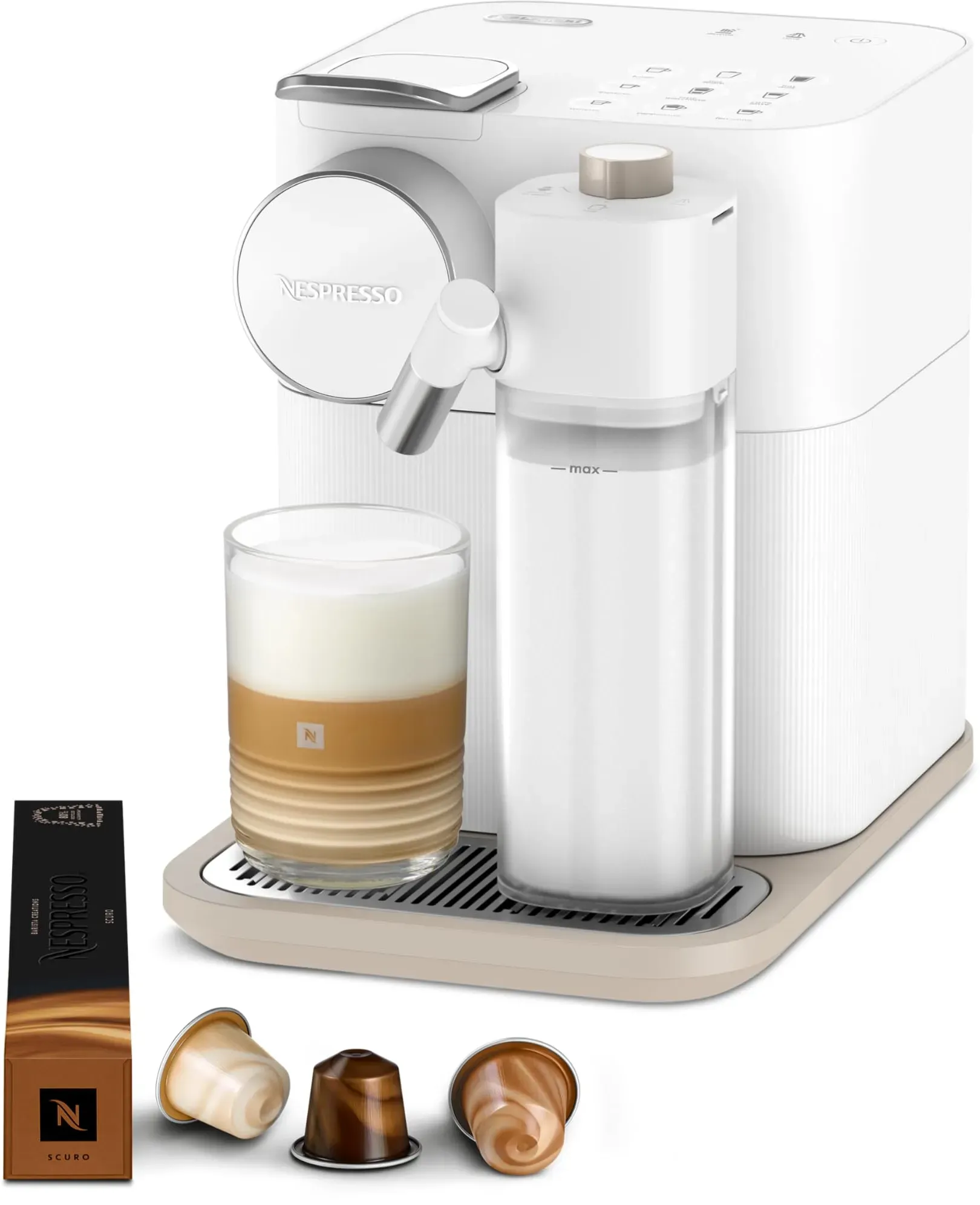 Nespresso Kaffeemaschine Milchkaraffe Weiß DeLonghi Gran Lattissima EN 640.W Kaufen Milchschäumer Elektrisch