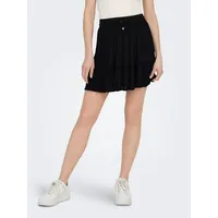 Only Damen Mini Volant Rock Kurzer A-Linien Chiffon Rüschen SKIRT mit Tunnelzug Bund ONLIBIZA LIFE SHORT WVN NOOS«, Gr. S (36), Black, , 74953129-S