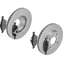 F.Becker_Line VAICO Ø258MM + BREMSBELÄGE VORNE FÜR FORD FIESTA V FUSION MAZDA 2MAZDA FORD