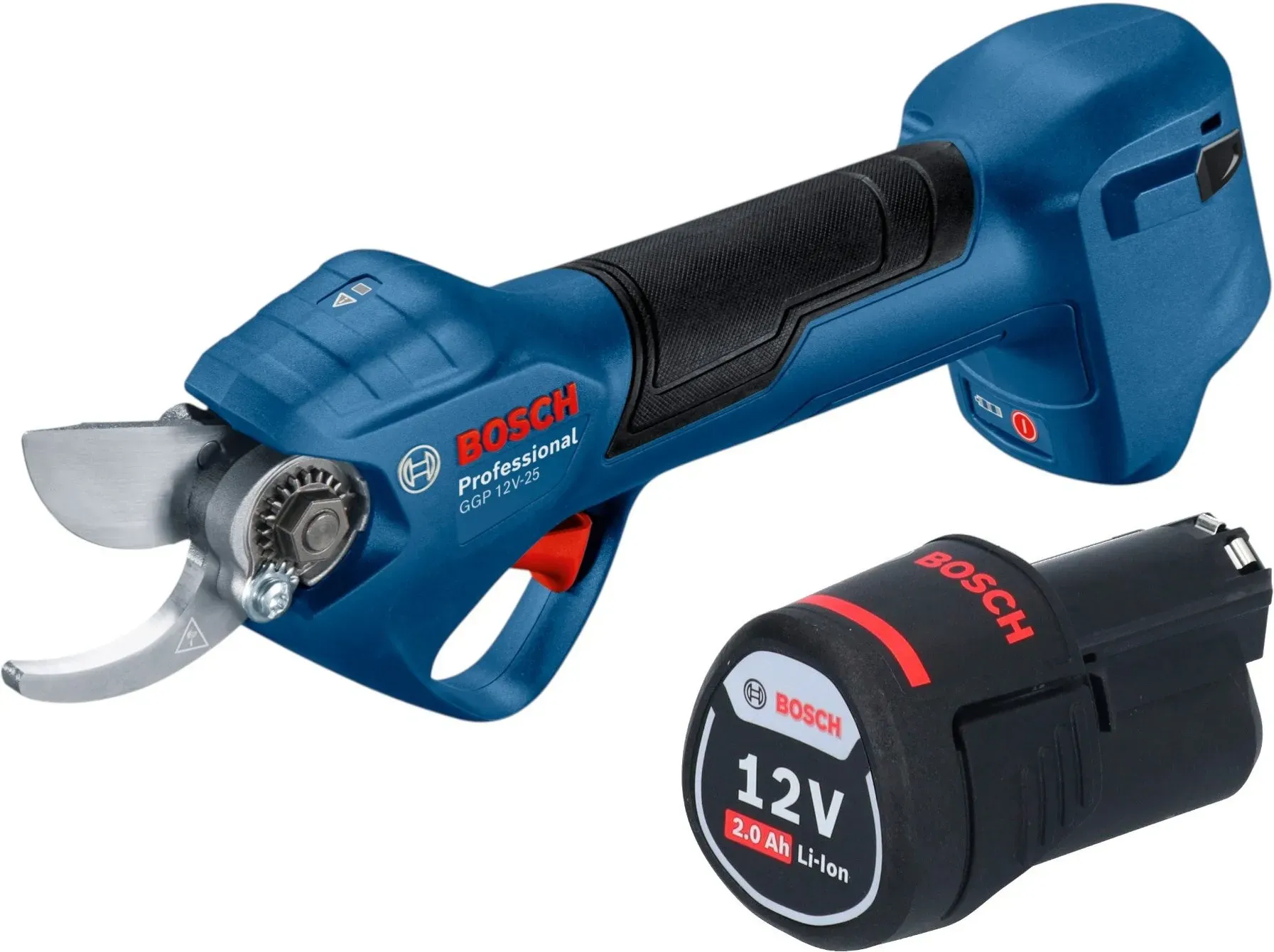 Bosch GGP 12V-25 Akku Gartenschere 12 V 25 mm Brushless + 1x Akku 2,0 Ah - ohne Ladegerät