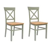 Andas Esszimmerstuhl ANDAS "Tatra TOPSELLER", grün (olivgrün), B:40,5cm H:93cm T:50cm, Massivholz, Stühle, Esszimmerstuhl, Holzstuhl im 2er, 4er oder 6er-Set, Küchenstuhl Landhaus