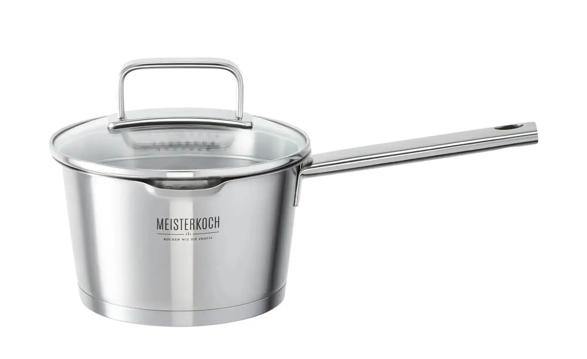 Meisterkoch Kasserolle  KONUS ¦ silber ¦ Edelstahl ¦ Maße (cm): H: 9,5  Ø: 16.0