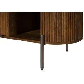 MASSIVMOEBEL24.DE Waschbeckenunterschrank Mango 150x40x65 braun lackiert BARCELONA 251