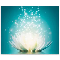 Artland Küchenrückwand »Magie der Lotus-Blume«, (1 tlg.), Alu Spritzschutz mit Klebeband, einfache Montage Artland blau