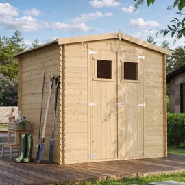 TIMBELA Gartenhaus Timbela M369 2,36 x 2,26 m Beige
