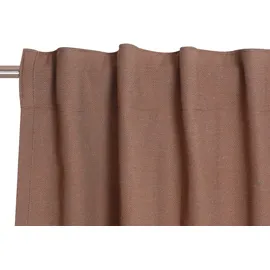 Schöner Wohnen Vorhang "Solo" Gr. 1, braun, B:130cm H:250cm, Jacquard, Baumwolle, Polyester, SCHÖNER WOHNEN-KOLLEKTION, Gardinen, mit Lederapplikation