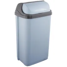 KEEEPER Abfallbehälter mit Rolldeckel, 50 l, 39 x 29,5 x 67,5 cm, Rasmus, Blau (Nordic Blue)